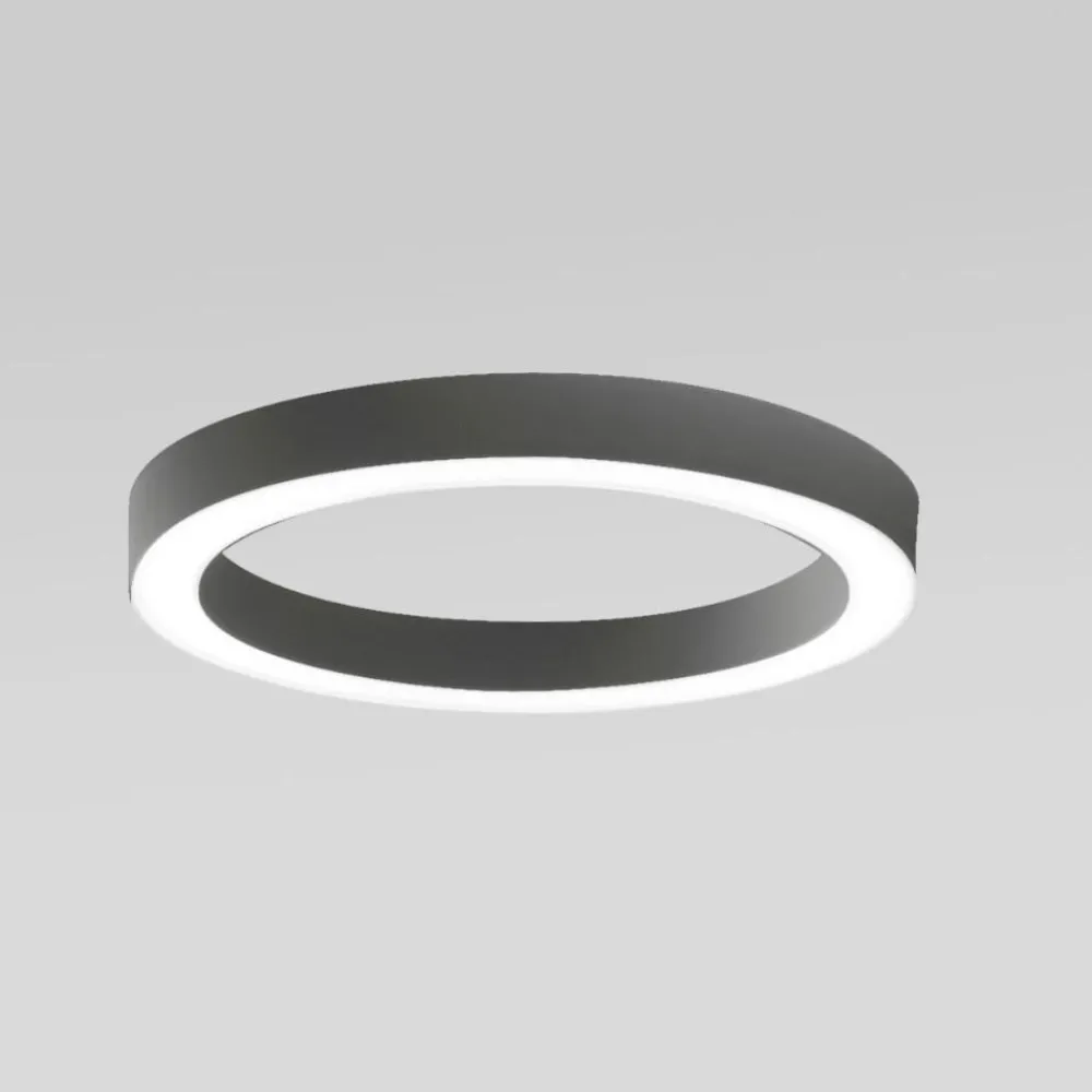 Plafoniere Moderne-Gea Luce flor plafoniera nera led 60w 3000k