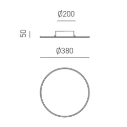 Applique Da Parete-Gea Luce fortuna applique da parete led 28w 3000k circolare nero