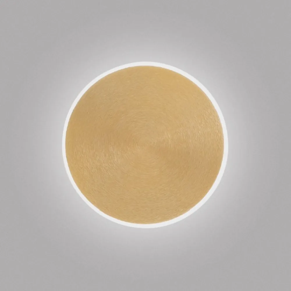 Applique Da Parete-Gea Luce fortuna applique led 20w 3000k oro rotonda moderna