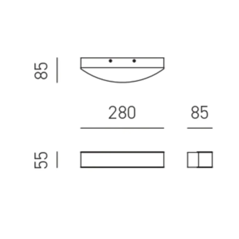 Applique Da Parete-Gea Luce gap applique da parete led 16w 3000k bianco moderno