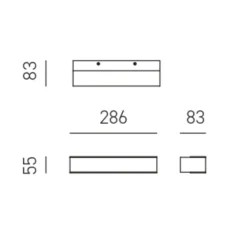 Applique Da Parete-Gea Luce gap applique da parete led 16w 4000k bianco moderno