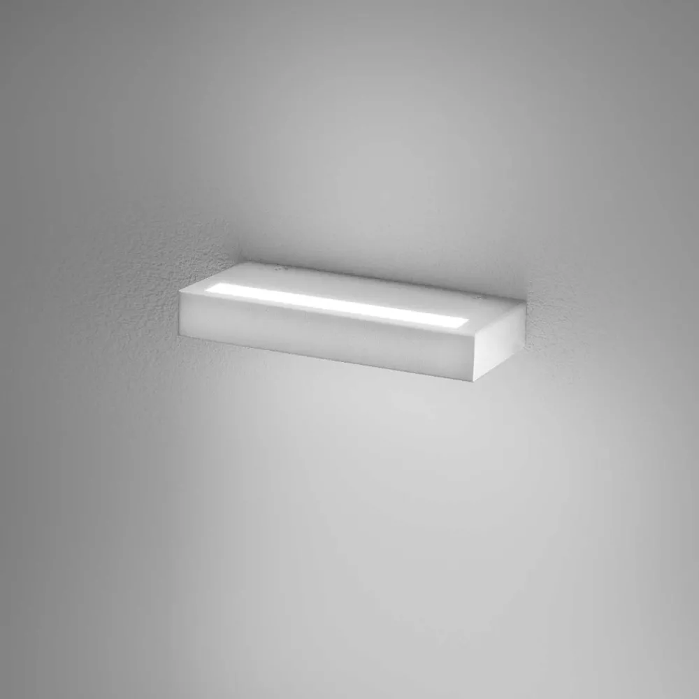 Applique Da Parete-Gea Luce gap applique da parete led 20w 3000k rettangolare bianco