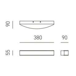 Applique Da Parete-Gea Luce gap applique da parete moderna led 20w 4000k bianco