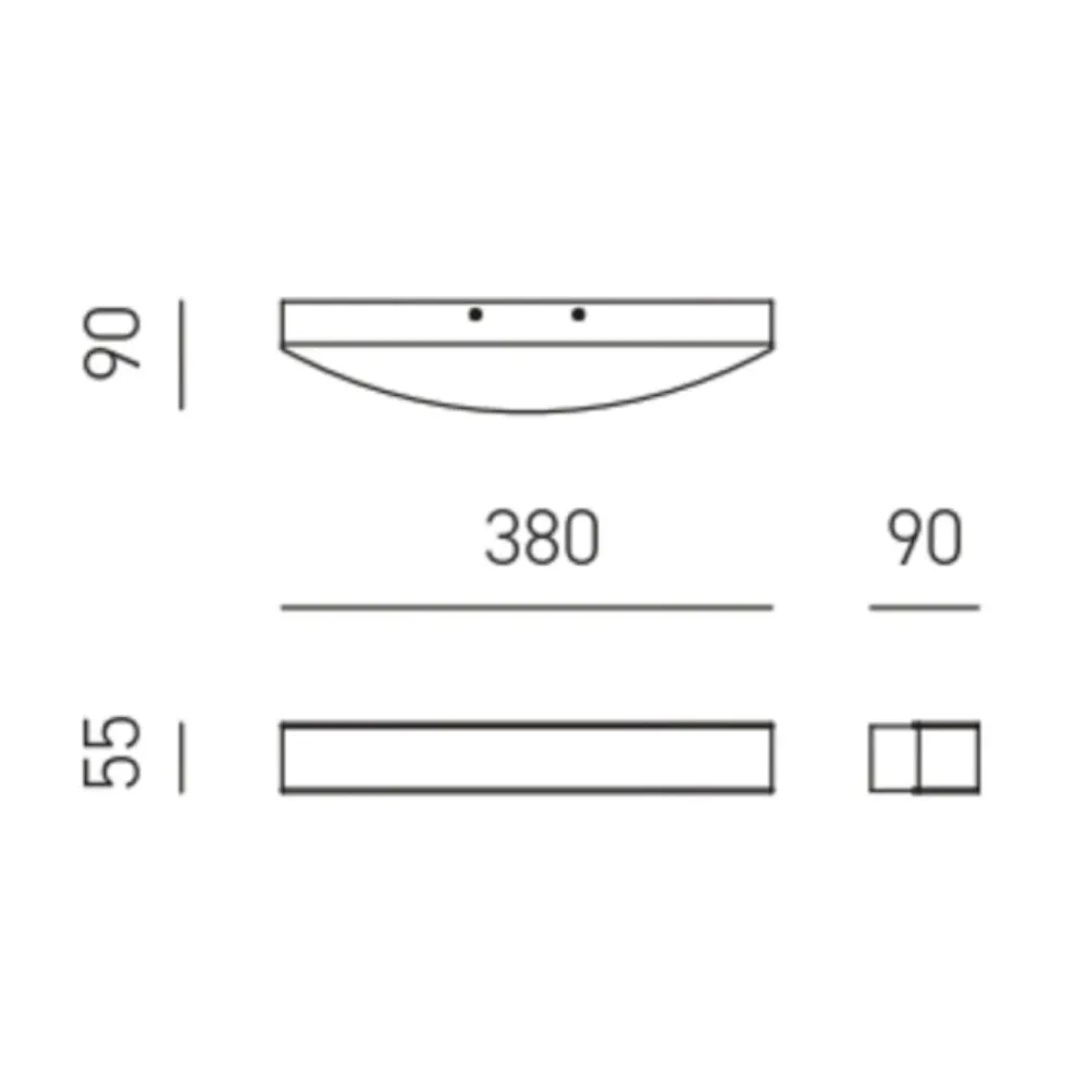 Applique Da Parete-Gea Luce gap applique da parete moderna led 20w 4000k bianco