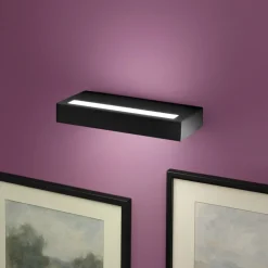 Applique Da Parete-Gea Luce gap applique da parete led 20w 3000k nero moderno
