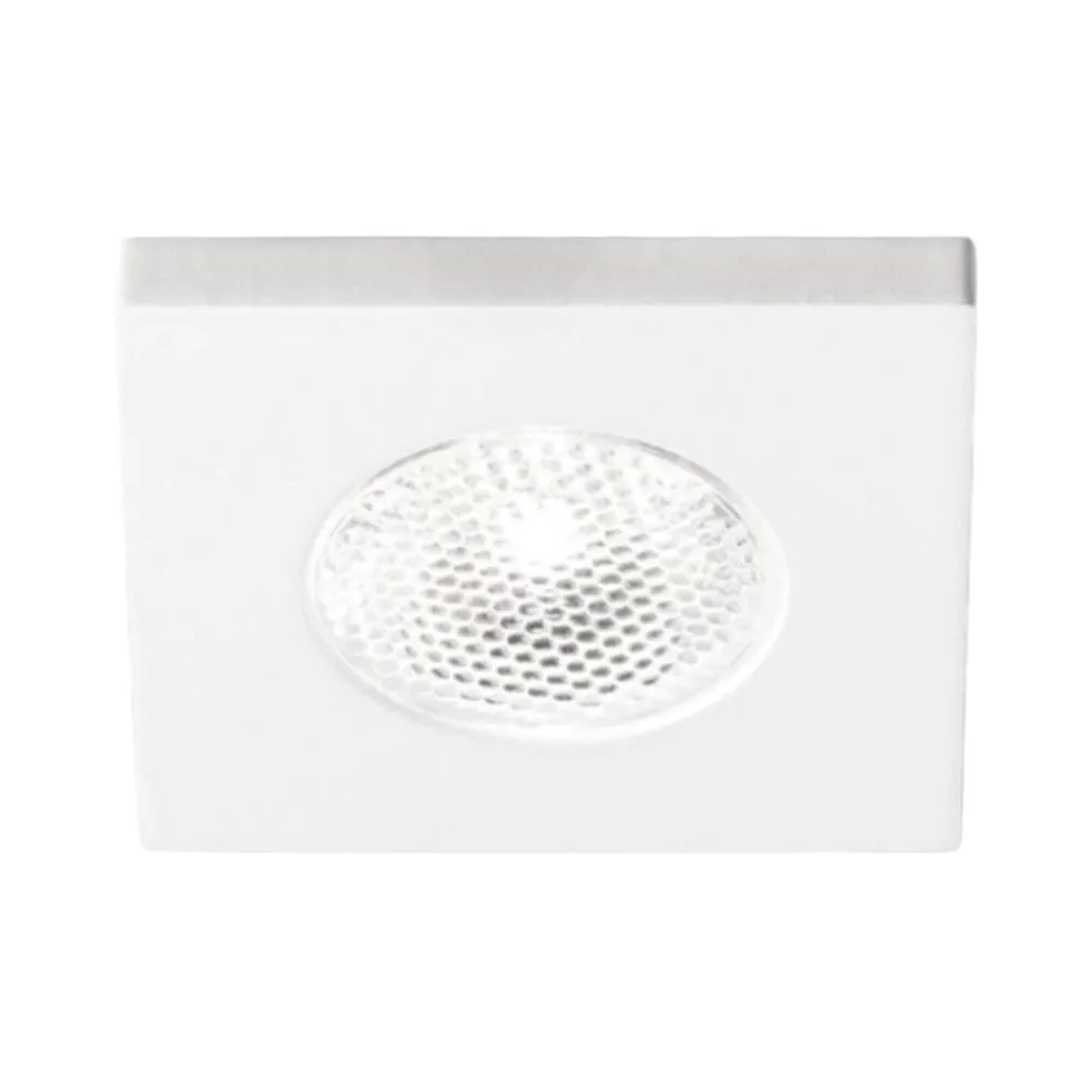 Faretti Da Incasso-Gea Luce glam faretto da incasso led 3w 3000k quadrato bianco