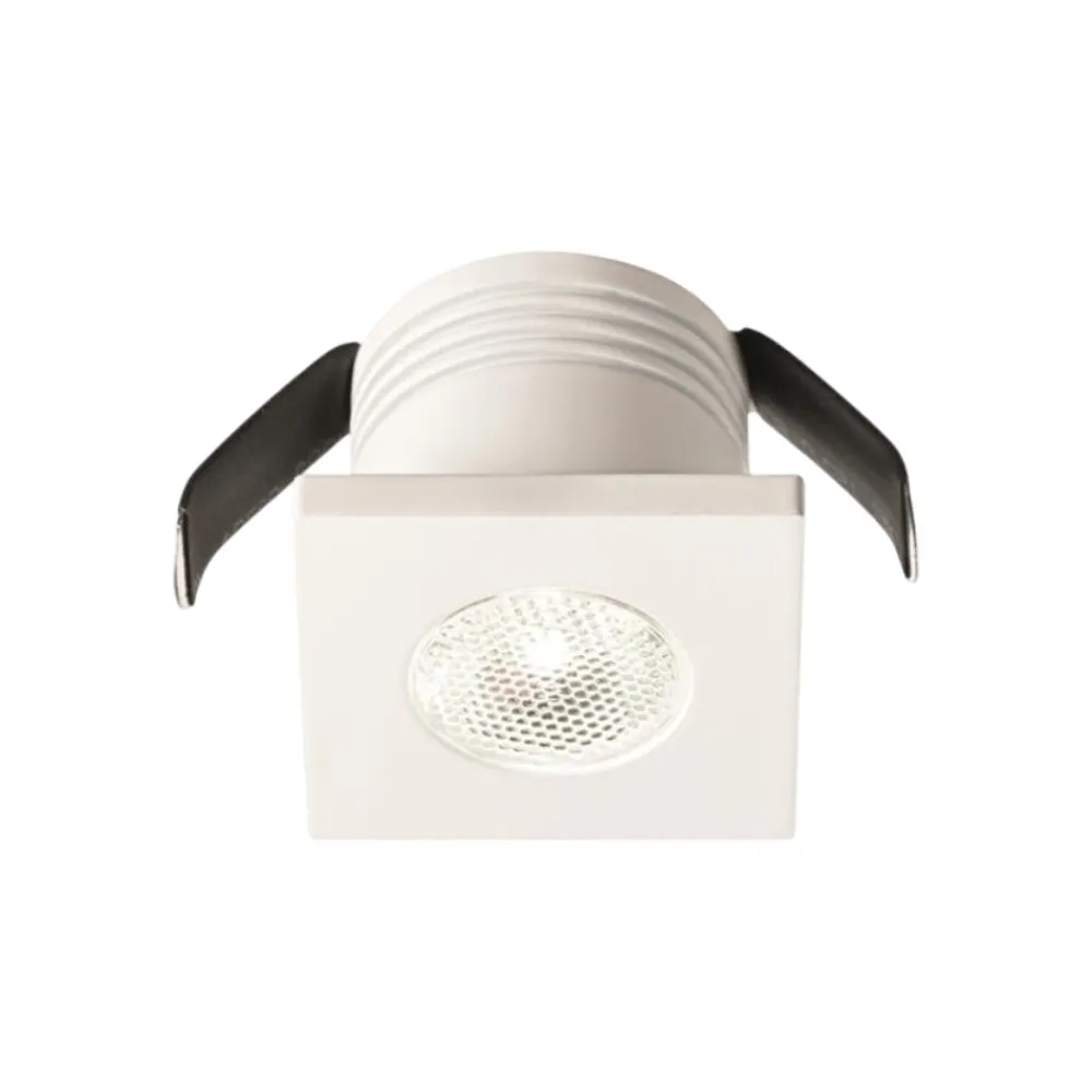 Faretti Da Incasso-Gea Luce glam faretto da incasso led 3w 3000k quadrato bianco