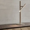 Lampade Da Tavolo-Gea Luce glst40 lampada da tavolo led orientabili 3000k tortora