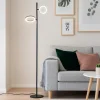 Lampade Da Terra-Gea Luce gpi lampada piantana da terra deign moderna nero led orientabile 3000k