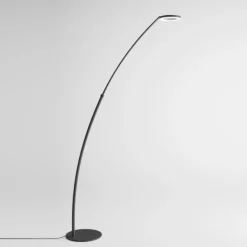 Lampade Da Terra-Gea Luce gpin lampade moderne da terra led 3000k dimmerabile nera orientabile