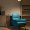 Lampade Da Terra-Gea Luce gpi piantana design moderno arancione led 3000k dimmerabile