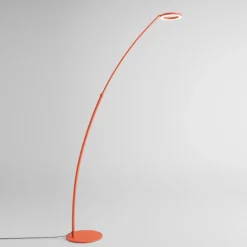 Lampade Da Terra-Gea Luce gpi piantana design moderno arancione led 3000k dimmerabile