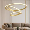 Lampadari Moderni-Gea Luce iole s3 oro lampadario led tre cerchi