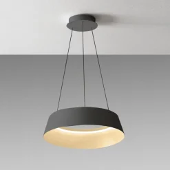 Lampadari Moderni-Gea Luce juliette lampadario moderno led 50w 3000k nero circolare