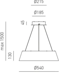 Lampadari Moderni-Gea Luce juliette lampadario moderno led 50w 3000k nero circolare
