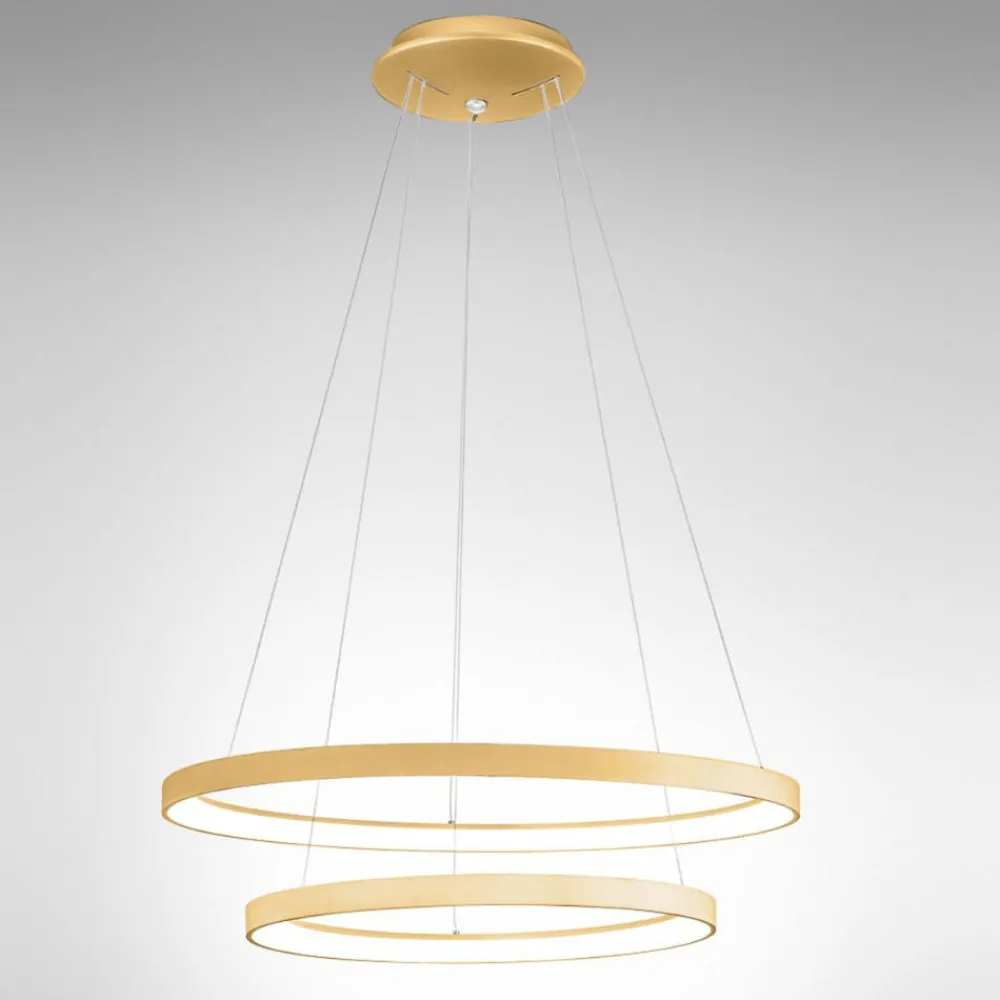Lampadari Moderni-Gea Luce krizia lampadario moderno led 88w 3000k ad anelli