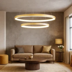 Lampadari Moderni-Gea Luce krizia lampadario moderno led 88w 3000k ad anelli