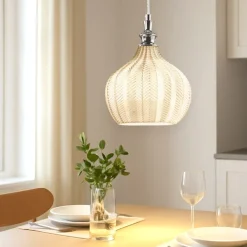 Lampade A Sospensione-Gea Luce lampada a sospensione per isola paralume in vetro