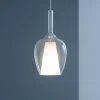 Lampade A Sospensione-Gea Luce lampada a sospensione vetro trasparente ofelia