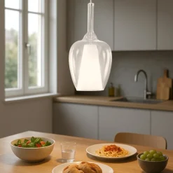 Lampade A Sospensione-Gea Luce lampada a sospensione vetro trasparente ofelia