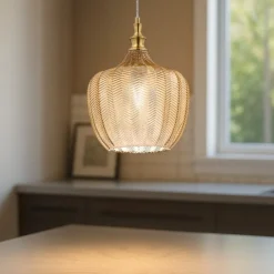 Lampade A Sospensione-Gea Luce lampada cleofe a sospensione vetro decorato