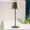 Lampade Da Tavolino Esterno-Gea Luce lampada da tavolo led 3w 3000k ip54 marrone
