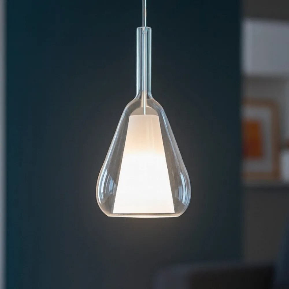 Lampade A Sospensione-Gea Luce lampada ofelia a sospensione vetro trasparente