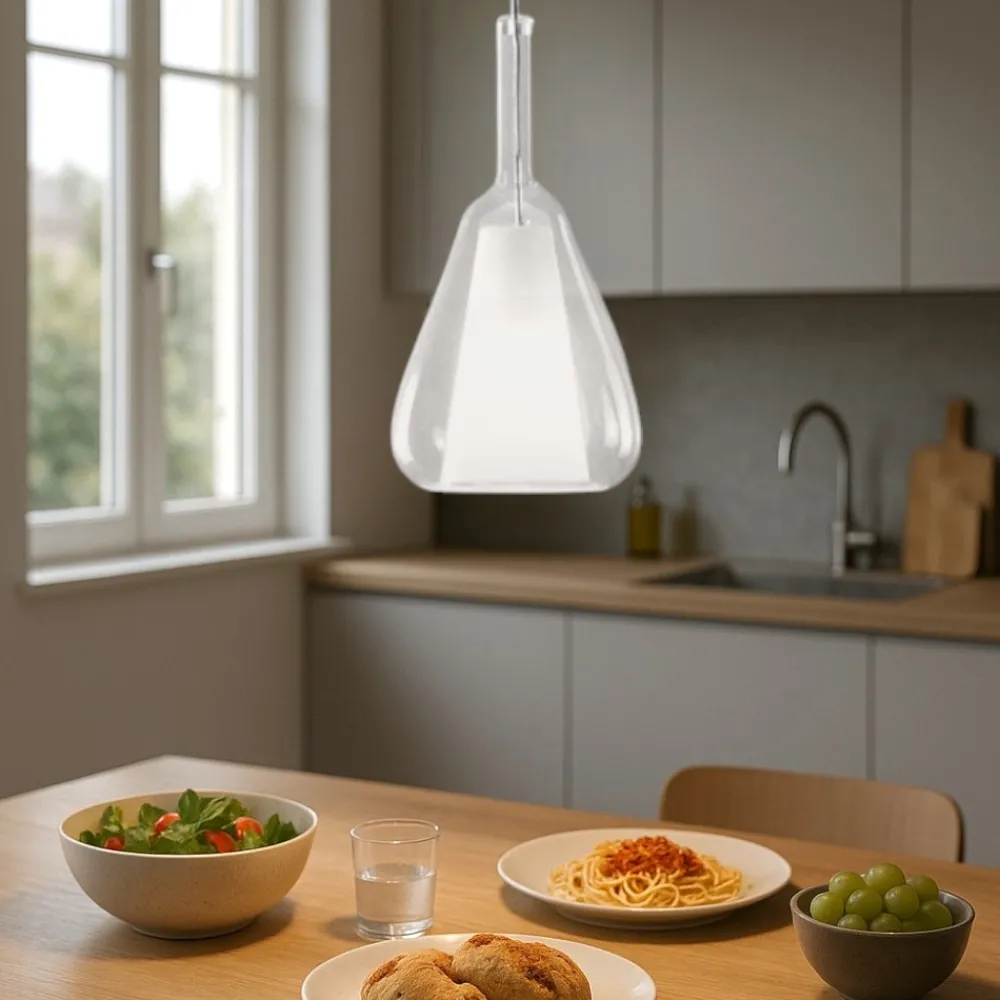 Lampade A Sospensione-Gea Luce lampada ofelia a sospensione vetro trasparente