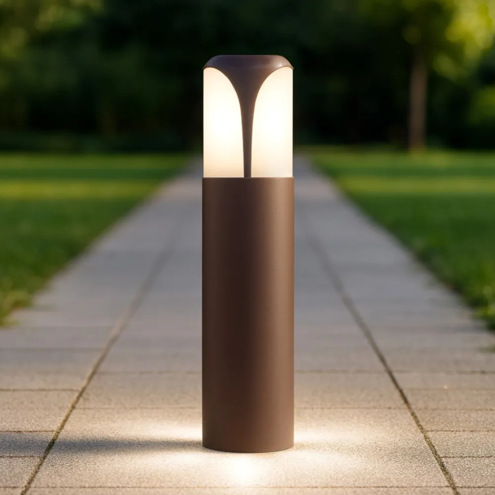Lampioni Da Giardino-Gea Luce lampioncino da giardino ip44 marrone h30 cm