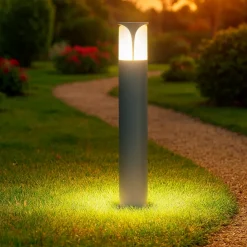 Lampioni Da Giardino-Gea Luce lampioncino da giardino ip44 grigio h80 cm