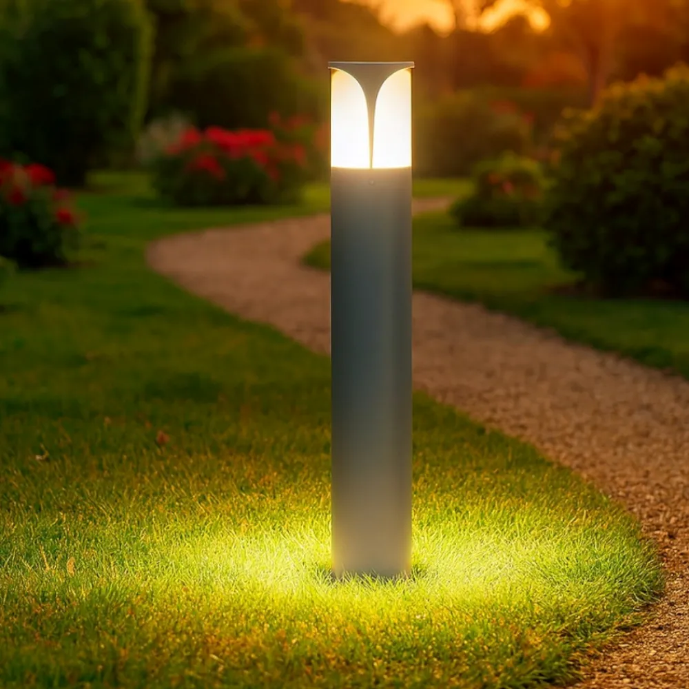 Lampioni Da Giardino-Gea Luce lampioncino da giardino ip44 grigio h80 cm