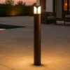 Lampioni Da Giardino-Gea Luce lampioncino da giardino ip44 marrone h80 cm