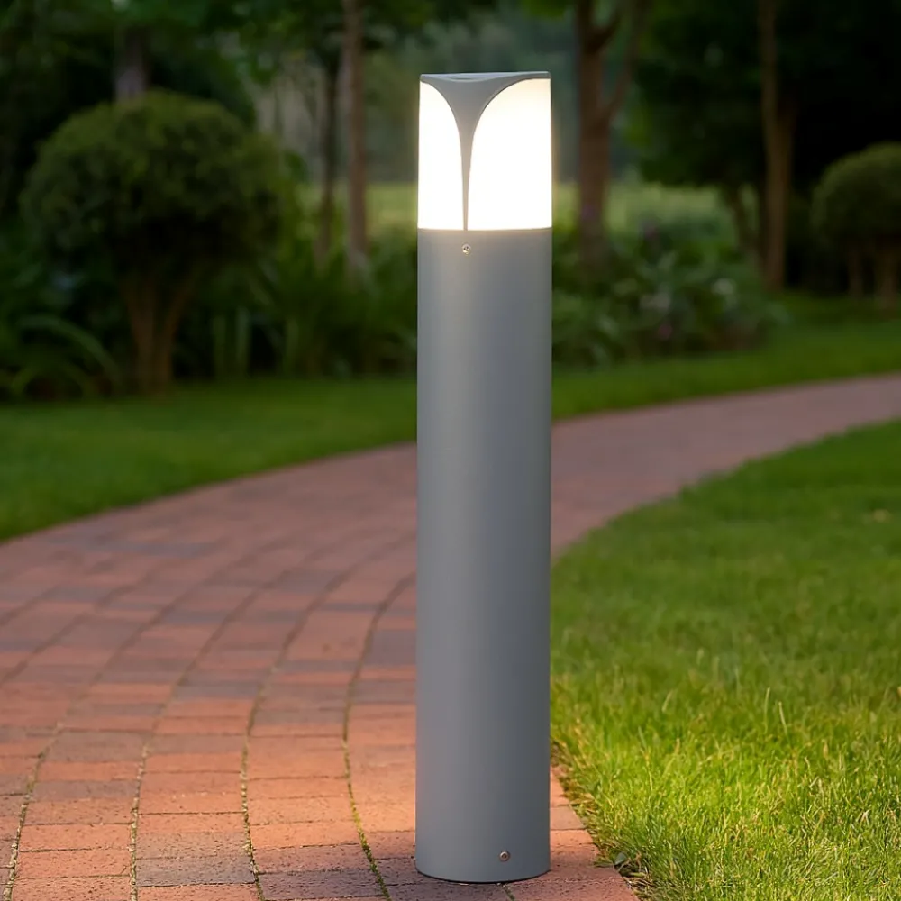 Lampioni Da Giardino-Gea Luce lampioncino da giardino ip44 grigio h50 cm