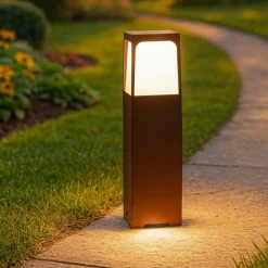 Lampioni Da Giardino-Gea Luce lampione basso da giardino ip44 marrone h30 cm