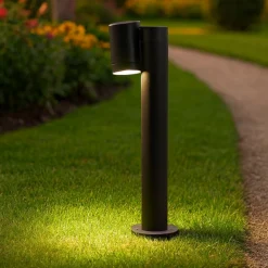 Lampioni Da Giardino-Gea Luce lampione da giardino orientabile ip65 antracite h45 cm