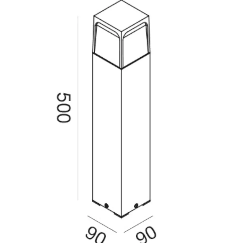 Lampioni Da Giardino-Gea Luce lampione da giardino ip44 antracite h50 cm