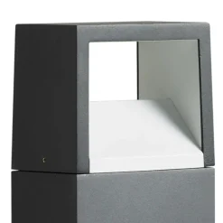 Lampioni Da Giardino-Gea Luce lampione da giardino led 9w antracite ip54 h50 cm