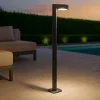Lampioni Da Giardino-Gea Luce lampione da giardino led 13w 4000k antracite ip65 h80 cm