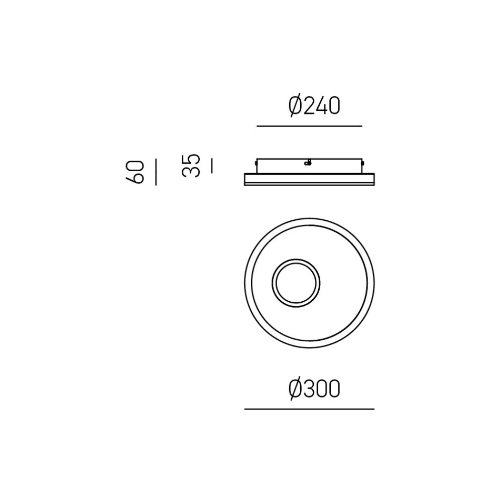 Applique Da Parete-Gea Luce melania applique da parete led 30w 4000k rotondo