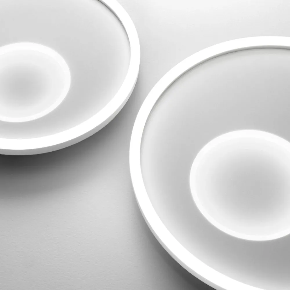 Plafoniere Moderne-Gea Luce melania plafoniera led 30w 3000k bianca moderna