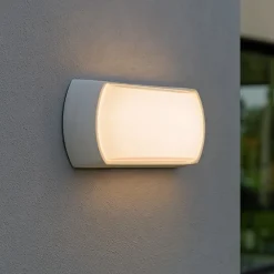 Applique Da Esterno-Gea Luce nut applique da esterno bianco led 12w 4000k