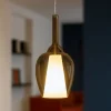 Lampade A Sospensione-Gea Luce ofelia lampada a sospensione in vetro ambra