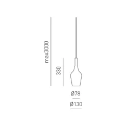 Lampade A Sospensione-Gea Luce ofelia lampada a sospensione per comodino in vetro