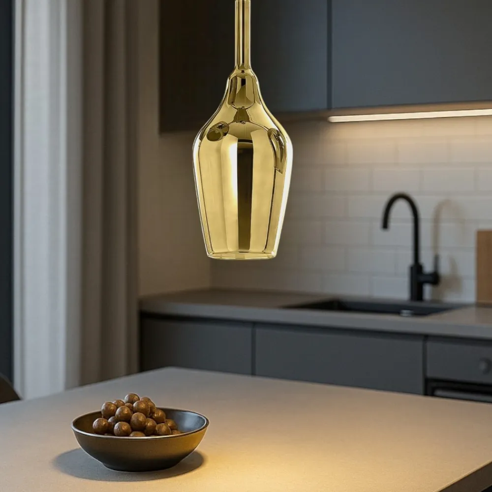 Lampade A Sospensione-Gea Luce ofelia lampada a sospensione da cucina colore oro