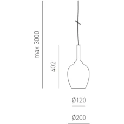 Lampade A Sospensione-Gea Luce ofelia lampada a sospensione per cucina moderna in vetro