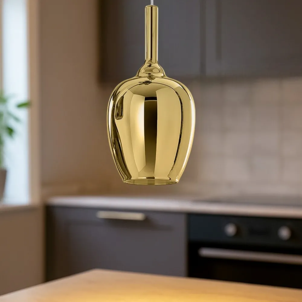 Lampade A Sospensione-Gea Luce ofelia lampada a sospensione per tavolo cucina colore oro
