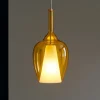 Lampade A Sospensione-Gea Luce ofelia lampada a sospensione vetro ambrato