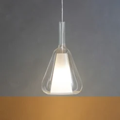 Lampade A Sospensione-Gea Luce ofelia lampada a sospensione vetro trasparente