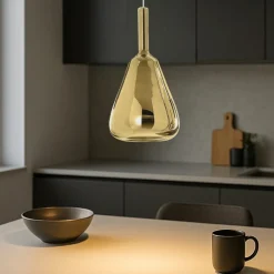 Lampade A Sospensione-Gea Luce ofelia lampada a sospensione vetro colore oro