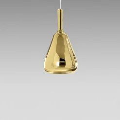 Lampade A Sospensione-Gea Luce ofelia lampada a sospensione vetro colore oro